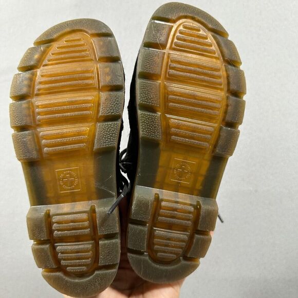 Dr. Martens Boots Kids 1 AirWair Junior Combs‎ Black Canvas Lace Up Side Zip - Picture 9 of 9